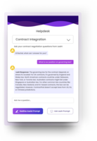 Screenshot of Leah Helpdesk: Leah is an AI-powered legal concierge that offers legal guidance on demand