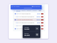 Screenshot of a website scan dashboard showing '122 issues discovered' with a list of accessibility problems and counters for total pages and scans.