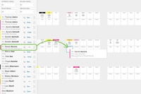 Screenshot of the seating plan management interface