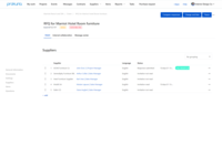 Screenshot of Real time tracking of suppliers and their responses