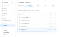 Screenshot of a survey launch