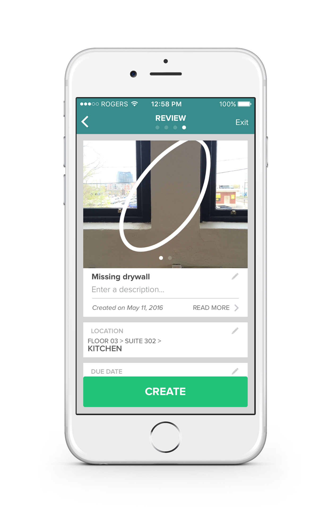 Screenshot of Closeout on iOS.
