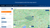 Screenshot of the map search to locate prospects