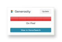 Screenshot of Bloomerang's Generosity Score, used to identify the most promising donors.