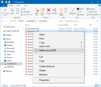 Screenshot of Protecting documents in Windows File Explorer