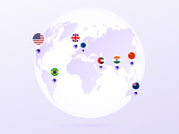Screenshot of global fulfillment and warehouse locations