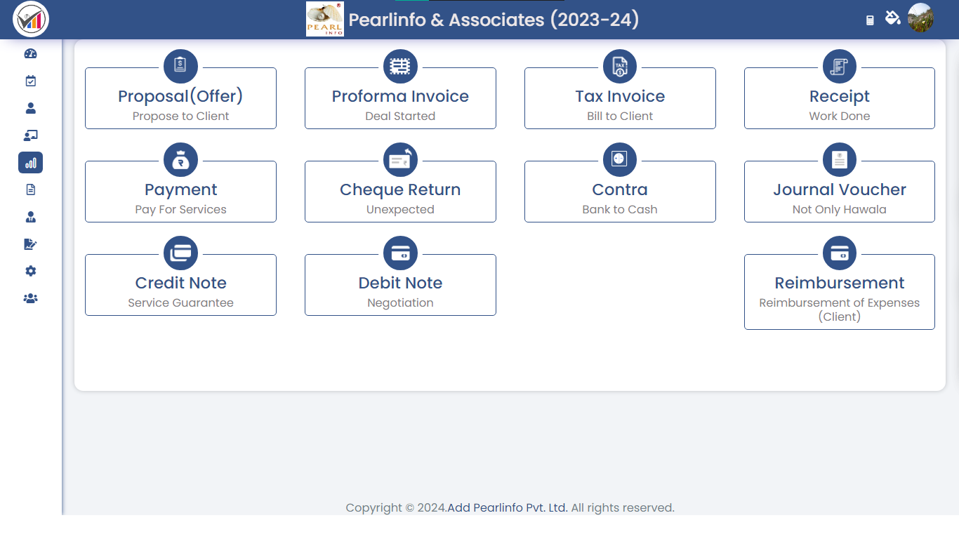 Screenshot of Accounting