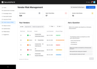 Screenshot of a vendor assessment