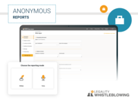 Screenshot of the anonymous reporting feature.