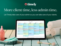 Screenshot of A view of a fully booked Timely account on a tablet.