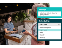 Screenshot of Solink AI, asnwering a question. The AI can answer a business question in daily language and send a response in seconds.