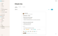 Screenshot of Weekly OKR Check-ins