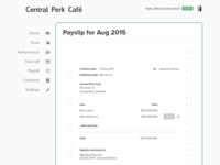 Screenshot of Simple and beautiful payslip in secure server
