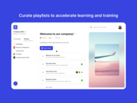 Screenshot of a curated playlist, used to accelerate learning and training and foster an engaging knowledge-sharing experience.