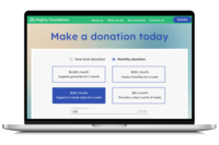 Screenshot of Embeddable donation form and recurring giving
