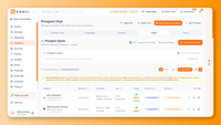 Screenshot of Prospect Spark, which uses AI to find and score ICP-matched companies so reps can build a target list in minutes.