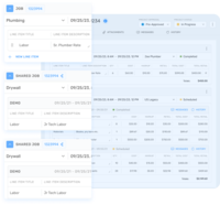 Screenshot of Job Sharing
Shares jobs with contractors and eases complex collaboration. Additionally:
- Sends alerts on the jobs available
- Displays customer and job details
- Sends updates on change orders
- Maintains and organizes invoices
- Keeps track of what’s been paid and what’s outstanding