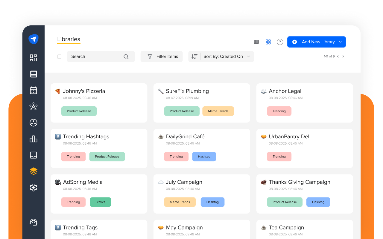 Screenshot of Libraries