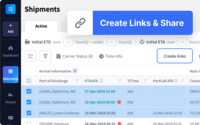 Screenshot of where to share shipment status information with clients and colleagues as well as:
-Generate links to share detailed shipment status information with clients & colleagues.
-Real-time shipment location, ETA updates and delay situations.
-Enhance transparency and customer experience with detailed journey updates.