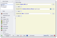 Screenshot of Specify search criteria across all stored criteria. Use a variety of search operators to pinpoint the results you need.