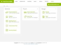 Screenshot of Configurable settings based on your hotel operations and preference