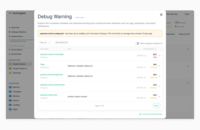Screenshot of a debug warning, displaying where and why the errors compromising the quality of data have appeared, to accelerate fixing errors.
