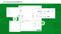 Screenshot of billing and payments with the Zoho Finance Suite integration on Zoho FSM