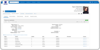 Screenshot of Academic credit management by program — track credits used and approved per student, view subject status by level, and enroll students individually or in bulk directly from the academic profile.