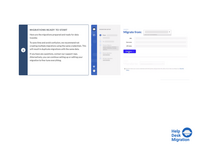 Screenshot of selecting the source and target platforms.