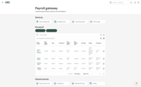 Screenshot of the payroll gateway.