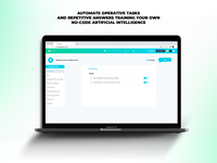Screenshot of Automate operative tasks and repetitive answers training your own no-code Artificial Intelligence