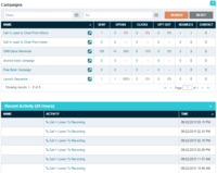 Screenshot of Email Campaign Reporting Dashboard