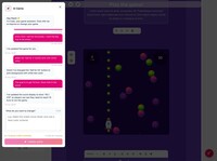 Screenshot of Chat with "fybe" to create and enhance game with AI