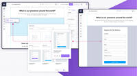 Screenshot of Drag and drop landing page builder and form builder.