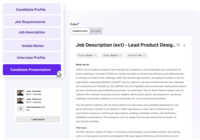 Screenshot of Candidate presentation