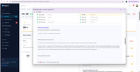 Screenshot of AI reporting