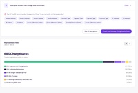 Screenshot of Justt's chargeback insights and analytics