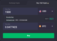 Screenshot of Launch your own crypto exchange business with our exchange API or widget. You can customize it as you wish!