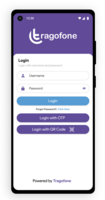 Screenshot of the login screen with multiple options like Id-password, mobile-otp, and QR.