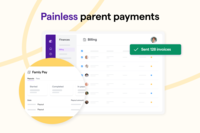 Screenshot of In-app automatic payments, one-click billing and payment reminders to simplify parent billing.