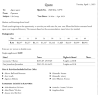 Screenshot of Rate Offer