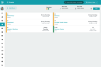 Screenshot of Events Management