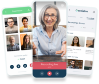 Screenshot of Socialive’s mobile app, which can also be used to record and broadcast video from anywhere.