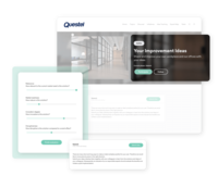 Screenshot of Idea Evaluation: Create a digital and smart idea evaluation process that motivates and values your employees’ suggestions for improvement. Implement transparent and gamified processes to improve the quality and quantity of the submitted suggestions. Scale the number of participants and ideas while simultaneously streamlining the evaluation and screening process.
