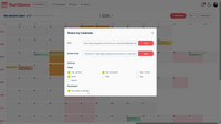 Screenshot of where to share a calendar to viewers with a link or embed code