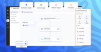 Screenshot of the drag-and-drop builder used to automate workflows.