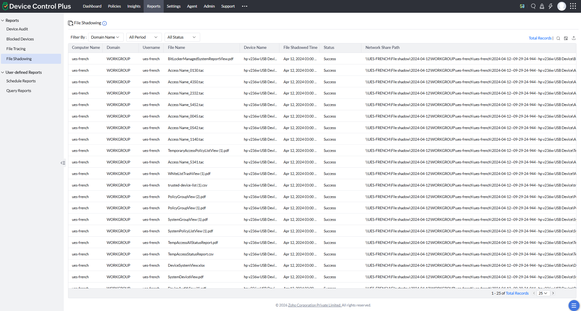 Screenshot of File shadowing