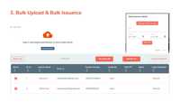 Screenshot of Bulk Upload Facility for learners