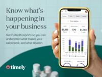 Screenshot of A view of Timely's reporting tool.