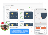 Screenshot of The SmartBarrel dashboard allows users to track employee timesheets, subcontractor headcount, and automate invoicing for 3rd party labor providers to operate a lean workforce and consolidate communication.